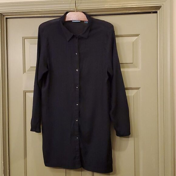 SunCovers black button front swim cover - Picture 1 of 8